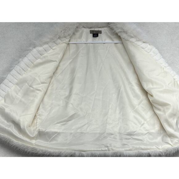 Kaleidoscope Faux Fur Vest Ivory Soft Womens One Size - Picture 7 of 7